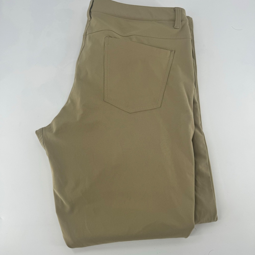 Lululemon ABC Classic Fit Pant Warpstreme Khaki Tan Mens 38 M4265S